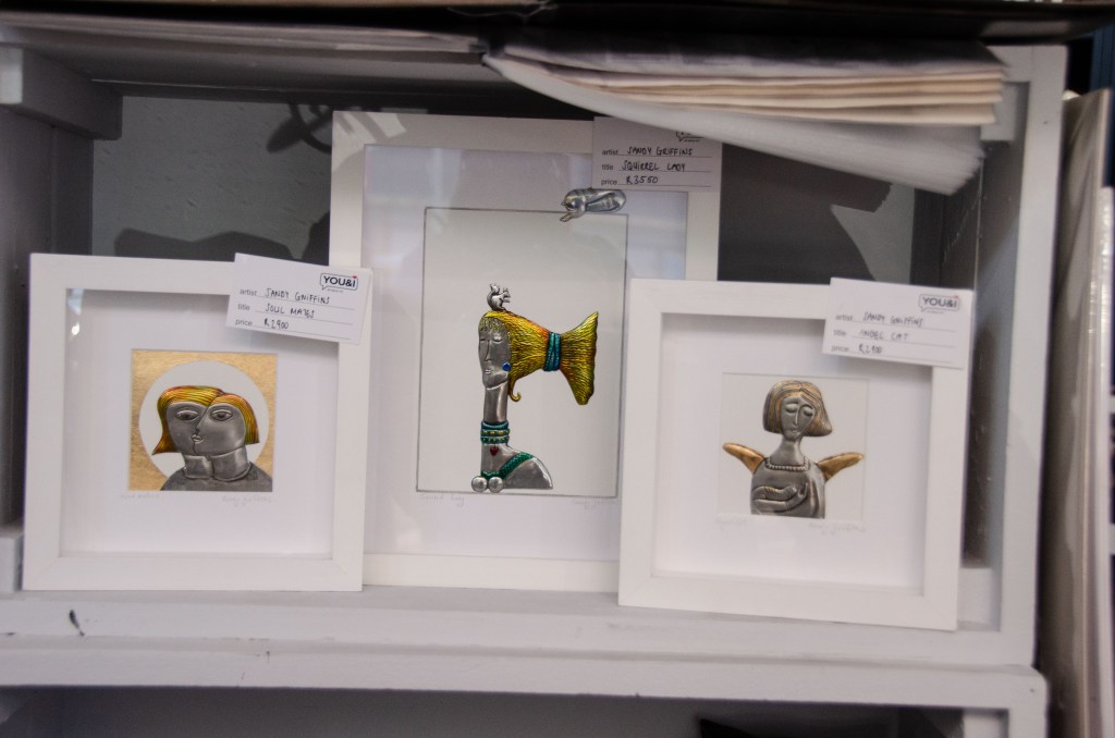 Soul mates, Sandy Griffiths art for sale: Squirrel lady and Angel for sale at You&I